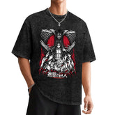 Attack On Titan Eren Founding Titan Vintage Washed Oversized Tee