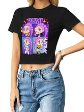 Kpop Demon Hunters Rumi Four Panel Crop Tee