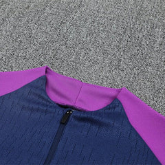 25/26 FC Barcelona Half Zip Training Blue/Purple Tracksuit
