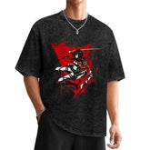 Attack On Titan Mikasa Vintage Washed Oversized Tee