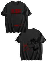 Jujutsu Kaisen Choso Blood Manipulation Front‑Back Print Black Oversized T‑Shirt