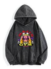 Dragon Ball Majin Buu Majin Gym Graphic Vintage Washed Hoodie