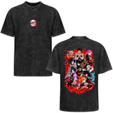Demon Slayer Hashira Group Vintage Wash T‑Shirt