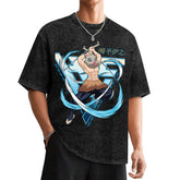 Demon Slayer Inosuke Blue Wind Vintage Washed Tee