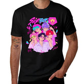 Slim Boys Kpop Demon Hunters Graphic Oversized Tee