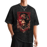 Attack On Titan Dual Portrait Vintage Washed Oversized Tee