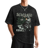 Attack On Titan Levi Ackerman Vintage Washed Oversized Tee