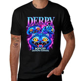 Kpop Demon Hunters Derpy Cat Graphic Tee