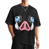 Demon Slayer Inosuke Vintage Washed Oversized Tee