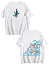 Demon Slayer Muichiro Tokito Front‑Back Print Black Oversized T‑Shirt