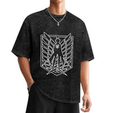 Attack On Titan Survey Corps Badge Washed Men Tee
