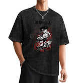 Attack On Titan Levi Vintage Washed Oversized Tee