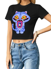Pop Witch Hunters Monster Cat Crop Graphic Tee