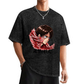 Attack On Titan Eren Vintage Washed Oversized Tee