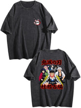 Demon Slayer Hashira Collection Vintage‑Washed Double‑Sided Anime T‑Shirt