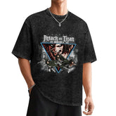 Attack on Titan Triangle Retro Washed Oversized Tee