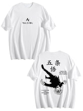 Jujutsu Kaisen Satoru Gojo Print White Oversized T‑Shirt