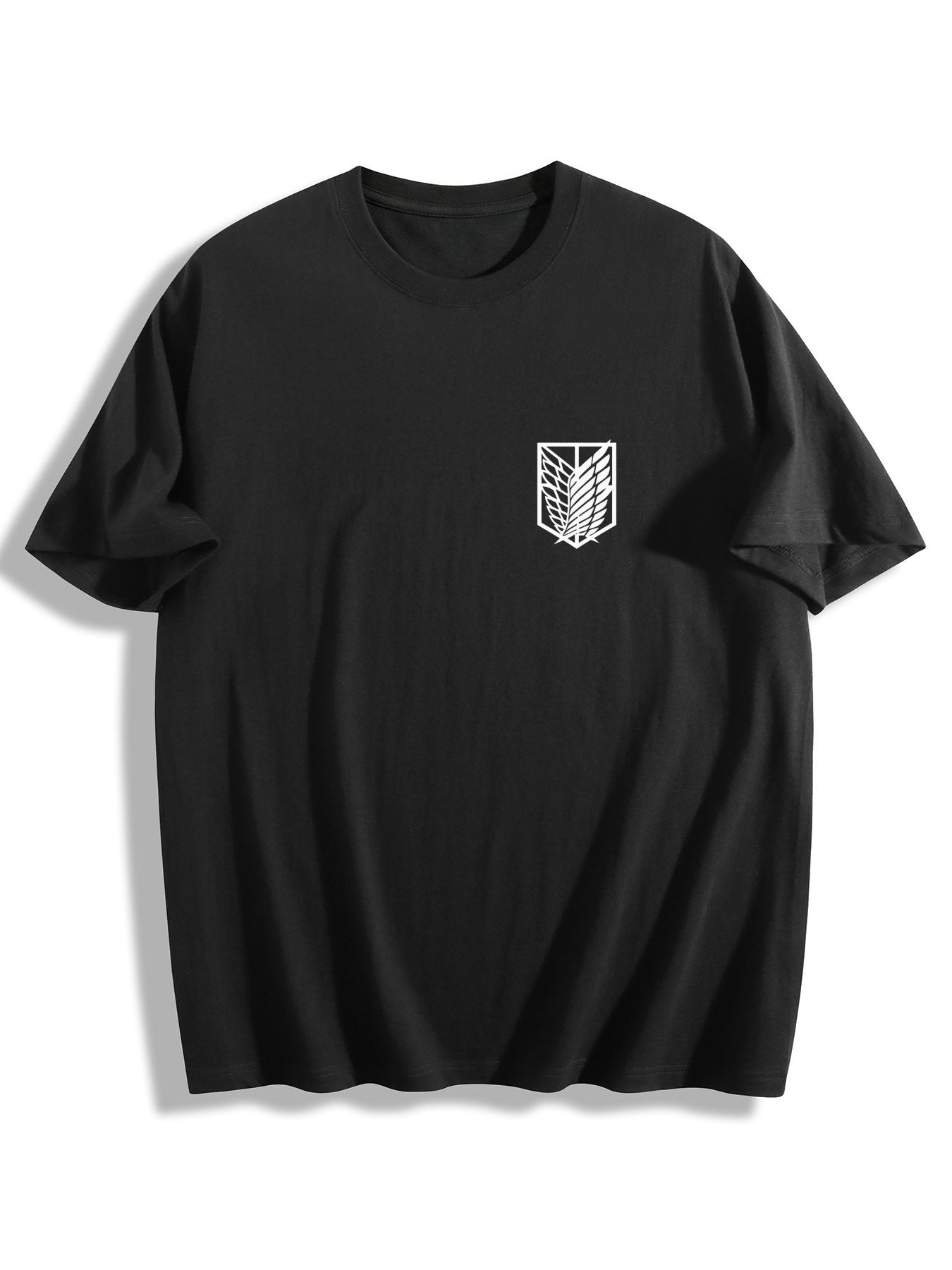 Attack On Titan Mikasa Ackerman Front‑Back Print Black Oversized T‑Shirt