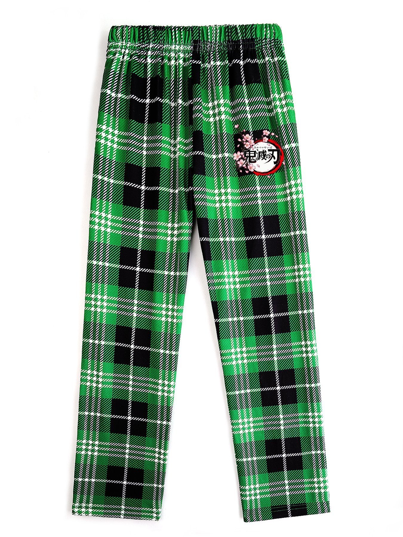 Demon Slayer Cherry‑Blossom Emblem Print Casual Sweatpants