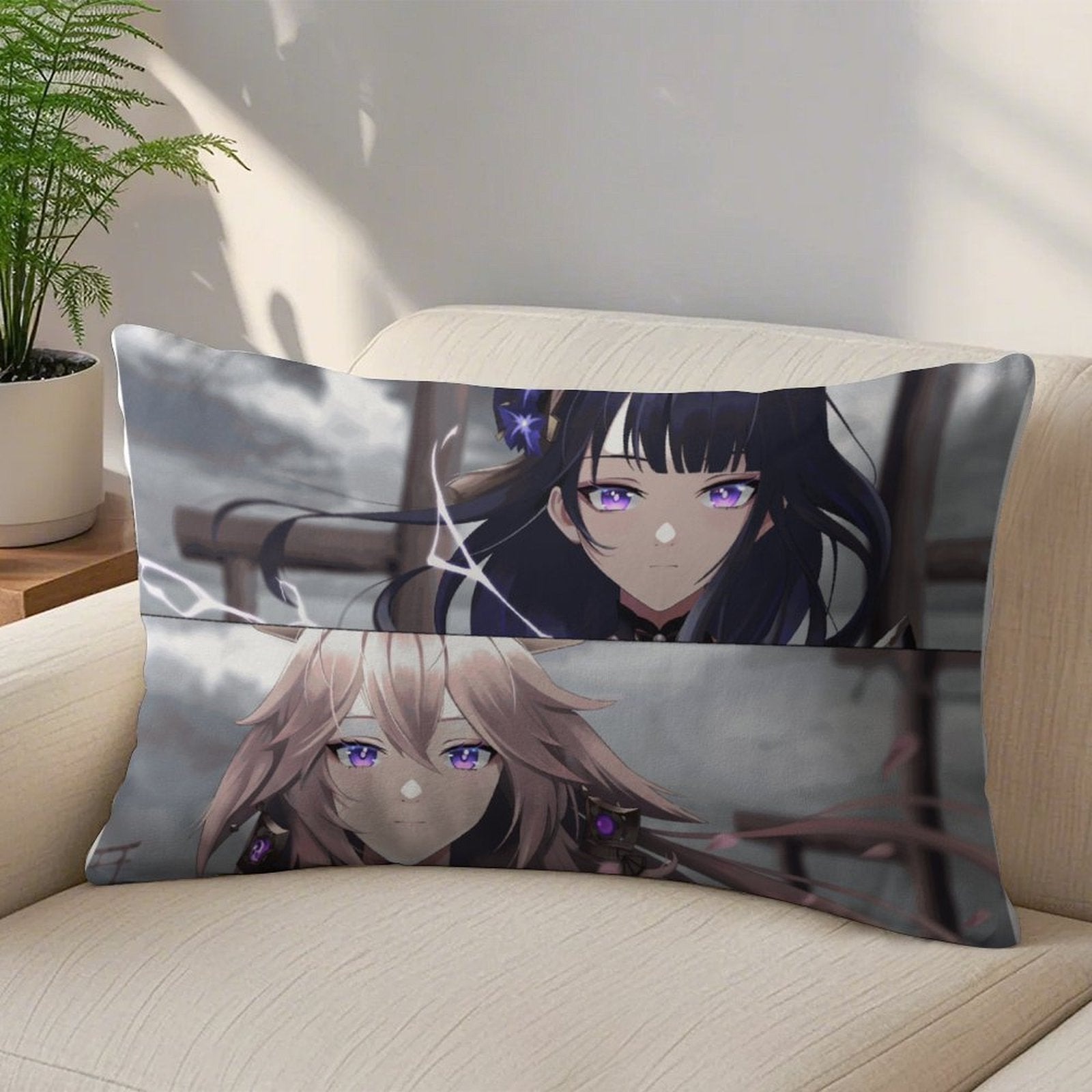 Genshin Impact Raiden Shogun & Yae Miko Eternal Bond Pillow Case