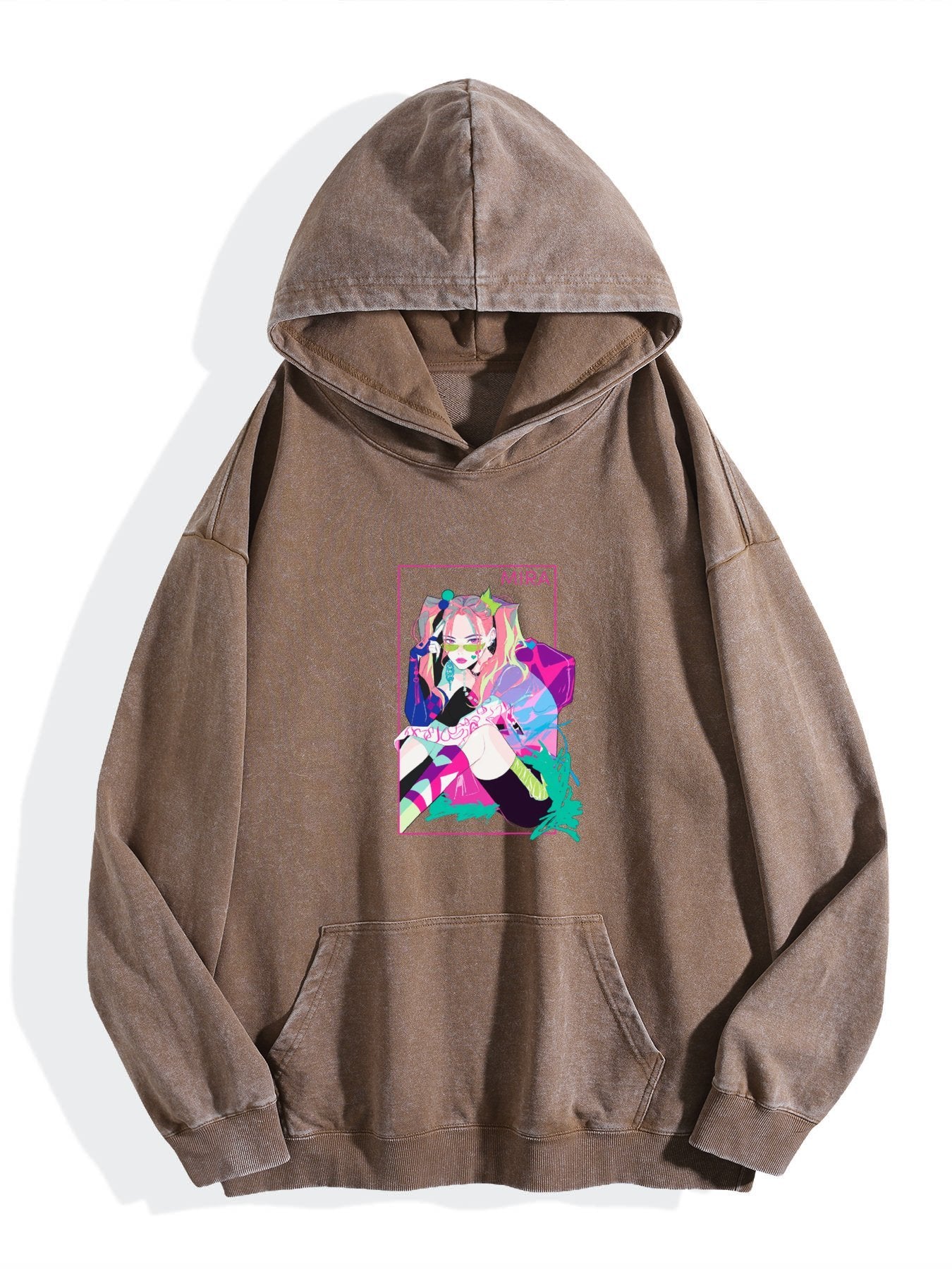 KPop Demon Hunters Neon Idol Washed Hoodie
