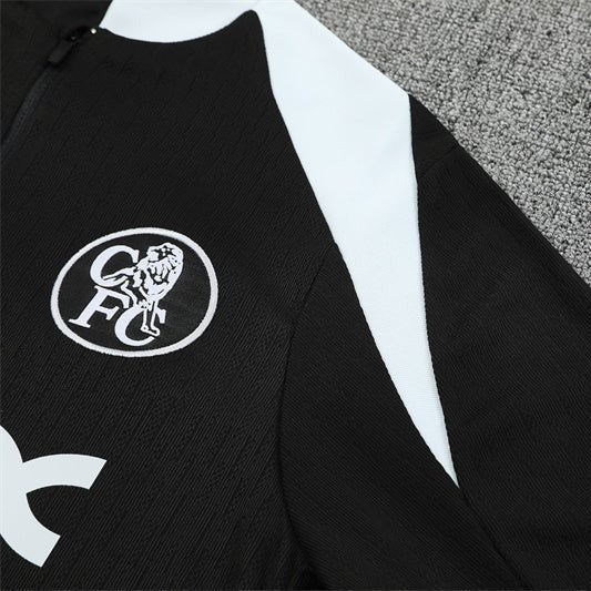 25/26 Chelsea Black Kids Size Tracksuit