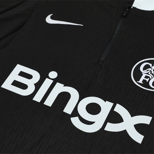 25/26 Chelsea Black Kids Size Tracksuit