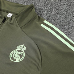 25/26 Real Madrid Training Dark Olive Tracksuit