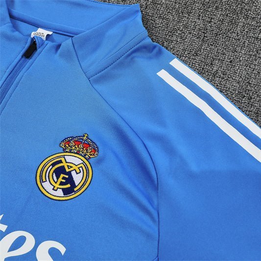 25/26 Real Madrid Training Light Blue Tracksuit