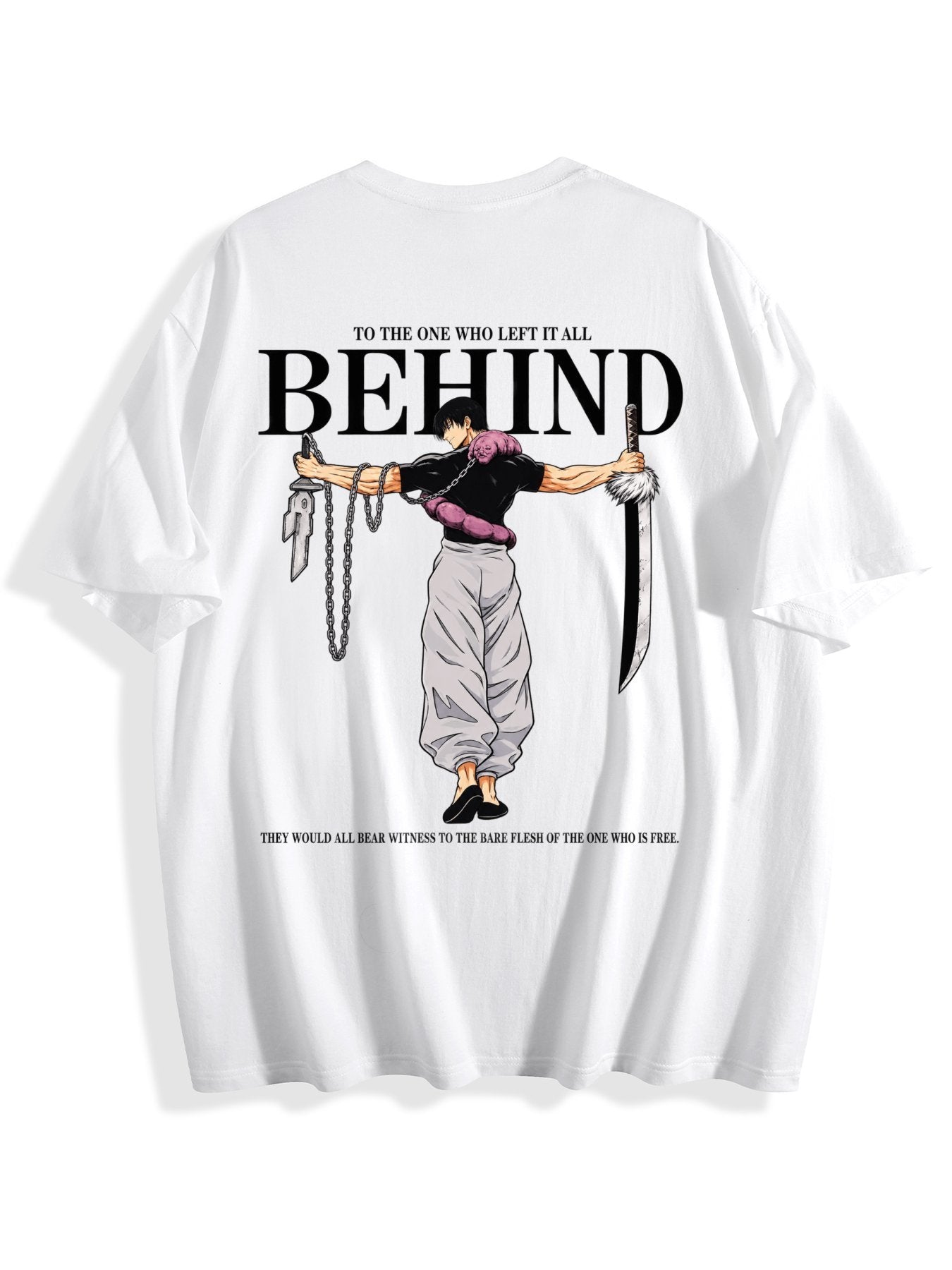 Jujutsu Kaisen Toji Fushiguro White Oversized T‑Shirt