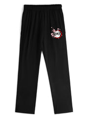 Demon Slayer Cherry‑Blossom Emblem Print Casual Sweatpants
