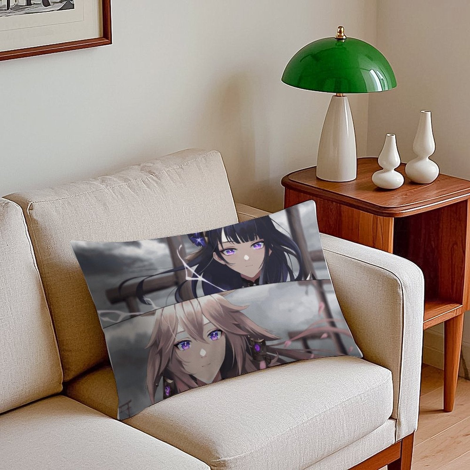 Genshin Impact Raiden Shogun & Yae Miko Eternal Bond Pillow Case