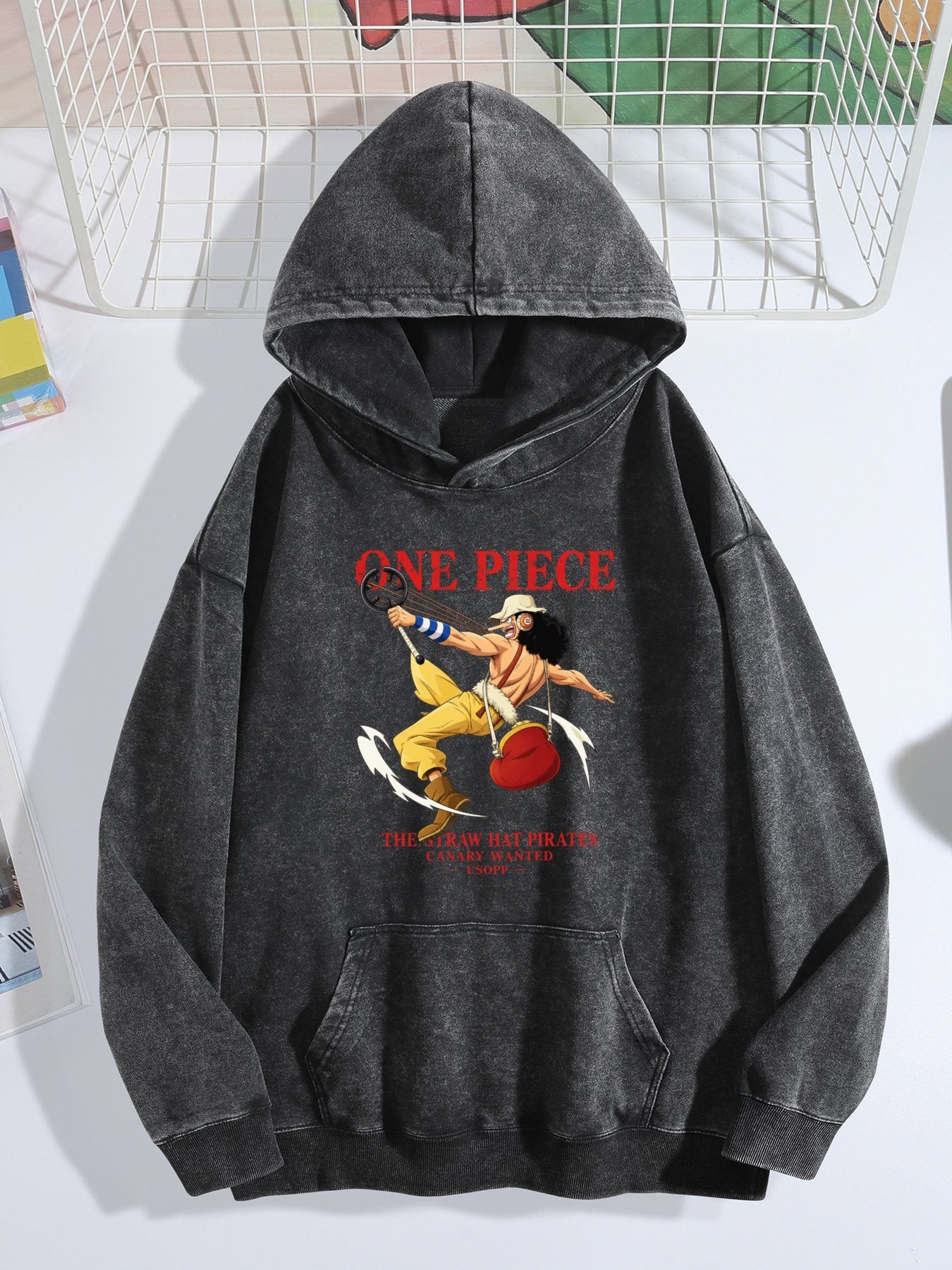 One Piece Usopp Sniper King Washed Hoodie