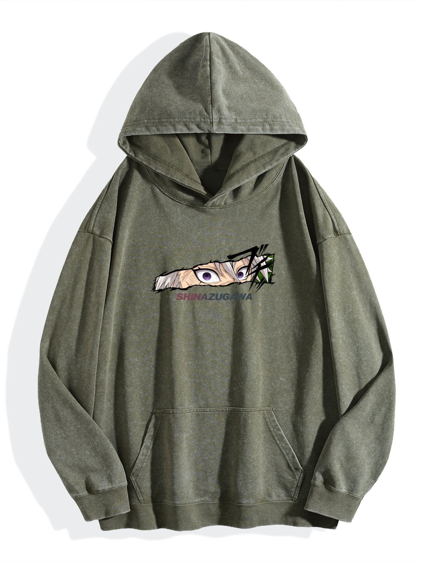 Demon Slayer Sanemi Wind Hashira Washed Hoodie