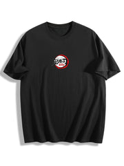 Demon Slayer Main Cast Group Front‑Back Print Black Oversized T‑Shirt