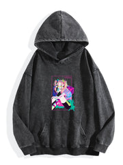 KPop Demon Hunters Neon Idol Washed Hoodie