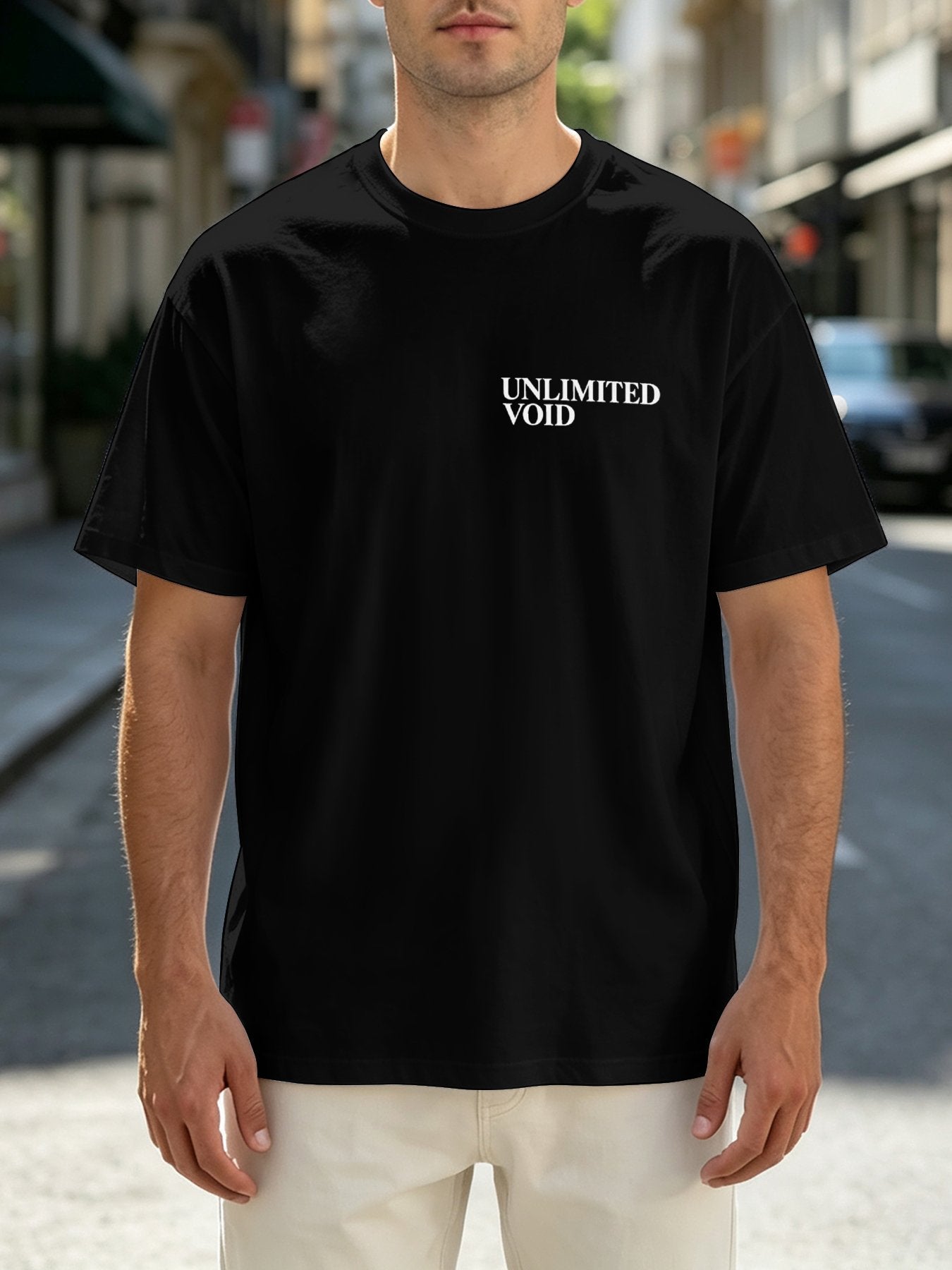 Jujutsu Kaisen Gojo Satoru Front‑Back Print Black Oversized T‑Shirt
